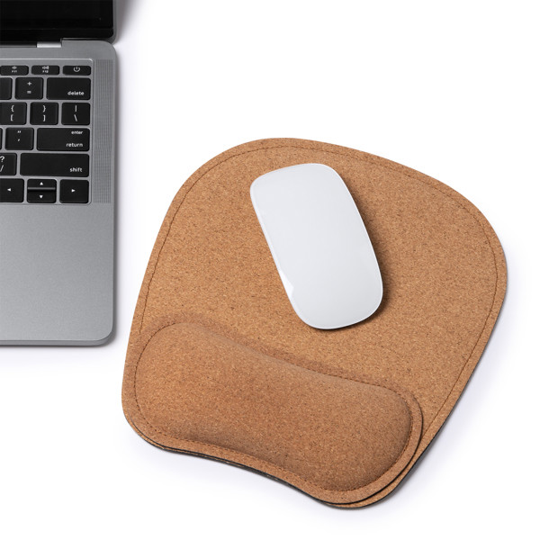 Personalised cork mouse pad with non-slip base