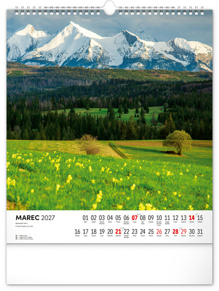 Notique Nástenný Kalendár Čarokrásne Slovensko 2027, 30 x 34 cm
