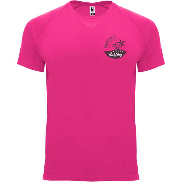 T-shirt Bahrain en maille piquée à manches courtes pour homme - Pink Fluor / S