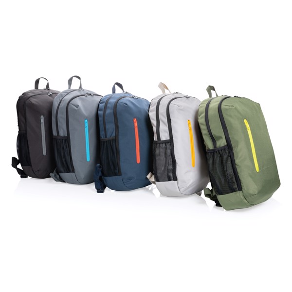 Impact Aware backpack, 15 inch laptop, 300D rPET - White / Orange