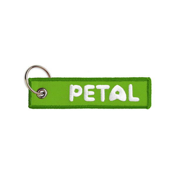Embroidered key tag - Lime Green