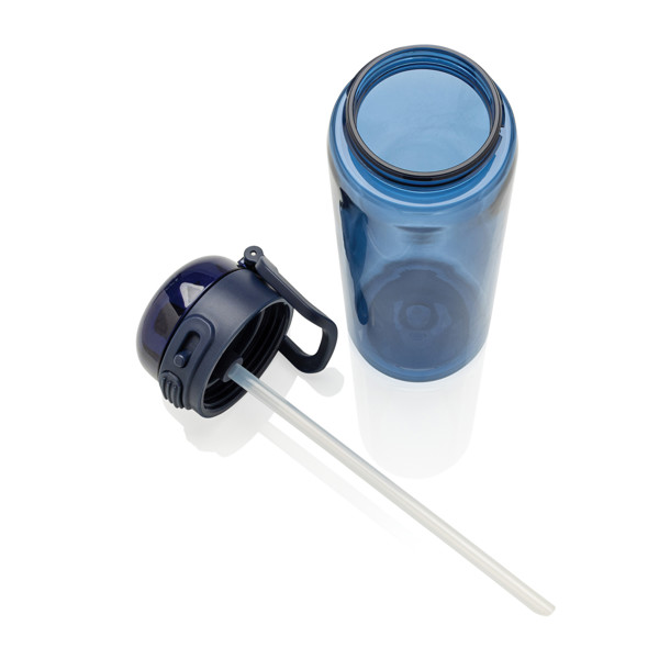 Bouteille d'eau étanche sport 800ml en rPET RCS SipnLock - Bleu Marine