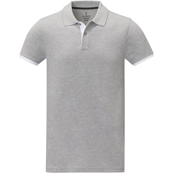 Polo Morgan da uomo bicolore a manica corta - Grigio melange / XL
