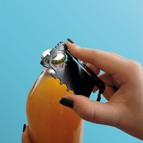 CARTE OUTIL MULTIFONCTION EN ACIER INOXYDABLE