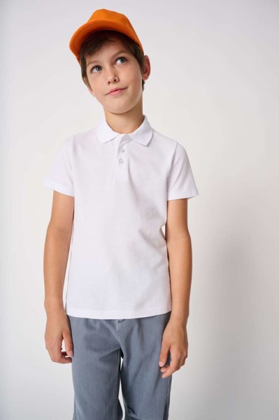 Kids' Pique Polo Shirt - Ideal White / 8/10