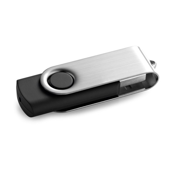 CLAUDIUS 32 GB. Pen Drive USB de 32 GB com clipe em metal - Preto