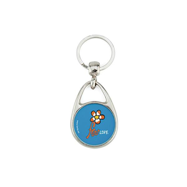 Porta-Chaves Ms-30D Formato Gota Com 2 Faces, Metal