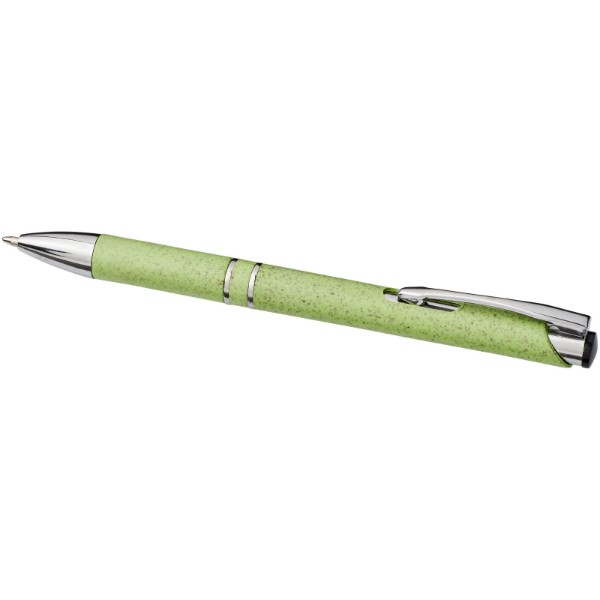 Moneta ABS with wheat straw click ballpoint pen - Green