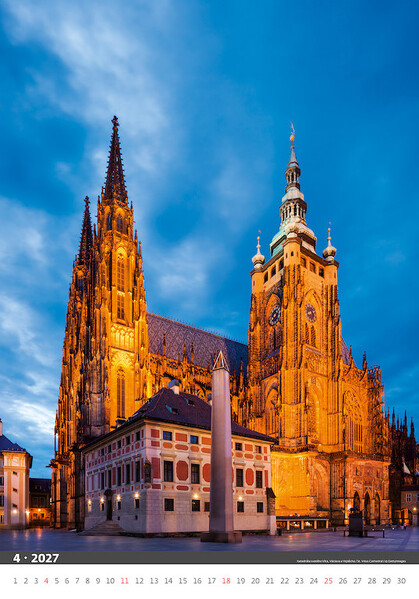 Nástěnný kalendář Praha 2027