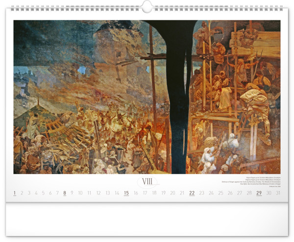 Notique Nástěnný Kalendář Slovanská Epopej – Alfons Mucha 2027, 48 x 33 cm
