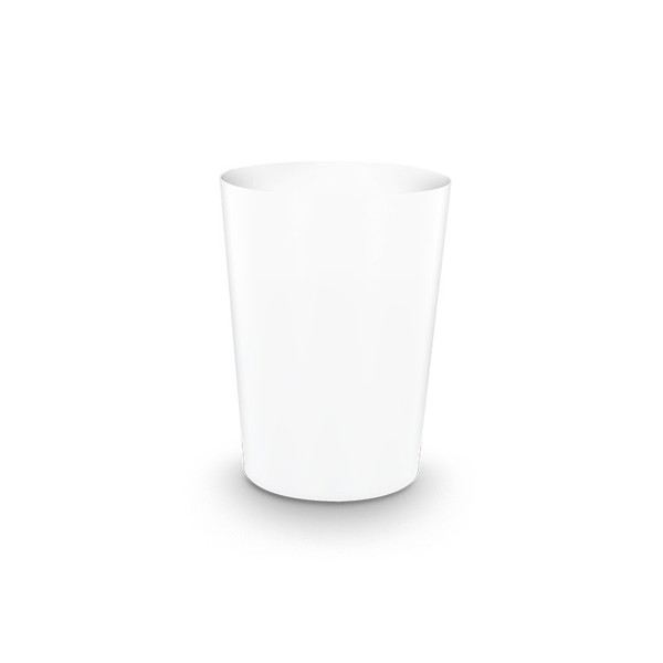 GOBELET PLASTIQUE REUTILISABLE (PP) 22 cl RAS BORD - Blanc opaque