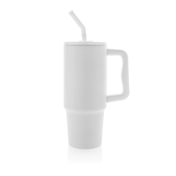 Mug 900ml en acier inoxydable recyclé Embrace RCS - Blanc