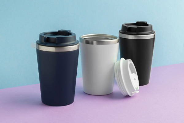 Termo hrnček 350ml Java z RCS recykl. PP - Čierna