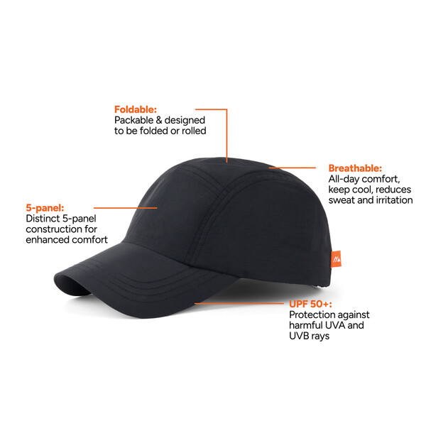 Casquette Anti-UV UPF 50+ Nordic Drift Aero RCS - Noir