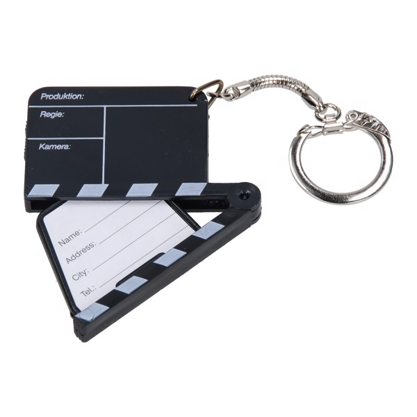 Porte-Clés "Clap De Film Adresse" - Noir
