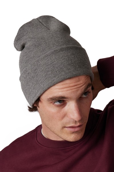 Beanie With Turn-Up - Off Grey