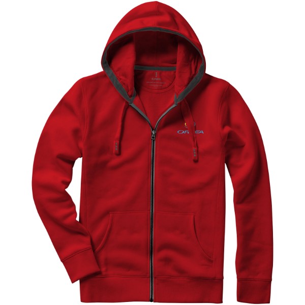 Felpa Arora con cappuccio e cerniera unisex - Rosso / XXS