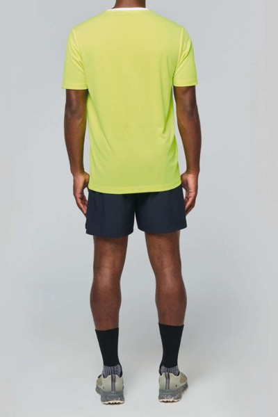 Men's Eco-Friendly Two-Tone Sport T-Shirt - White / Black / S