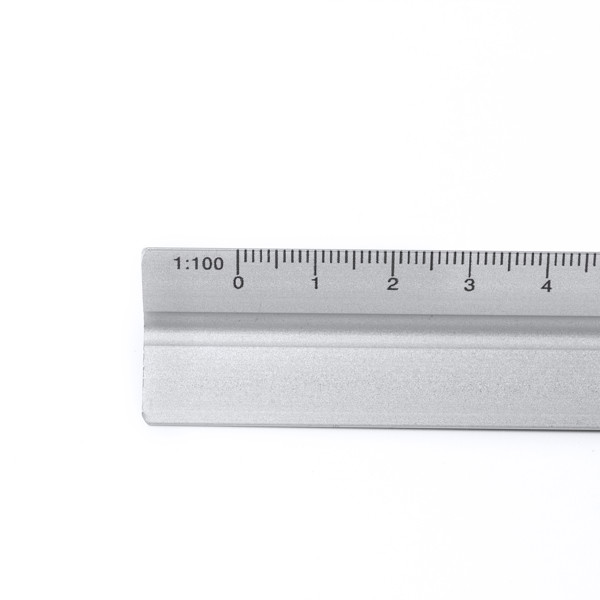 Personalised aluminium triangular scale ruler 30 cm with technical scales