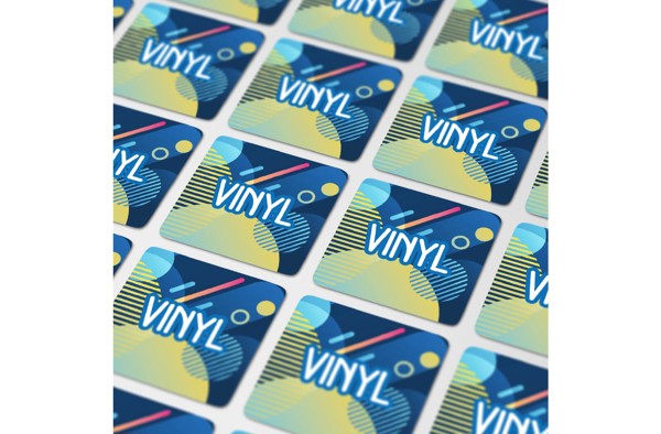 Vinyl Sticker Square 25x25mm - White