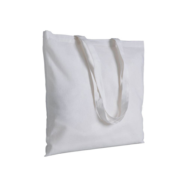 135 G/M2 Cotton Shopping Bag, Long Handles - White