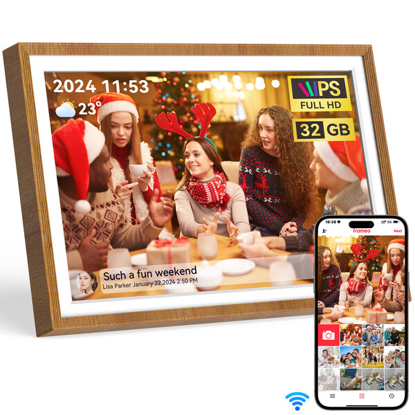 WiFi Digital Photo Frame with Calendar 10.1" - WHITE