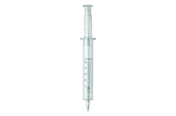 Stylo seringue transparent - Transparent / Blanc