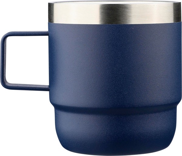 Gerecycled roestvrijstalen dubbelwandige drinkbeker (180 ml) Lilia - wit