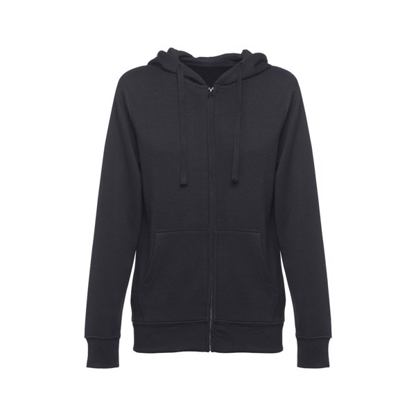 THC AMSTERDAM WOMEN. Women's hooded full zipped sweatshirt - Black / XL
