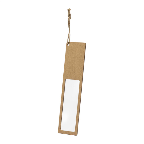 Niffy bookmark, recycled paper, magnifier insert