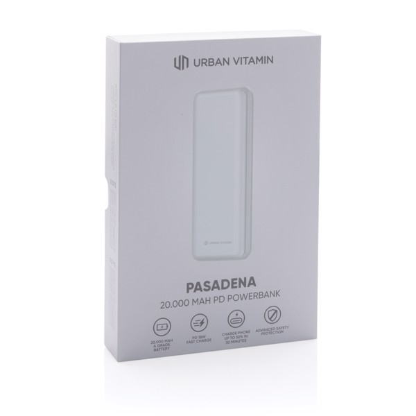 Urban Vitamin Pasadena powerbank 20000 mAh, 18W PD - Bela