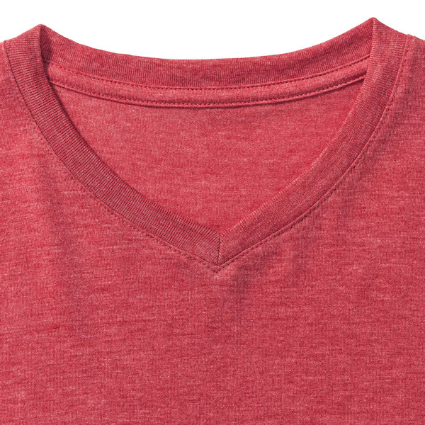 Boys V-Neck Hd Tee - Red Marl / M (116/5-6)