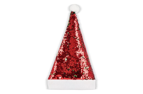 Bonnet de Noël à paillettes bicolores