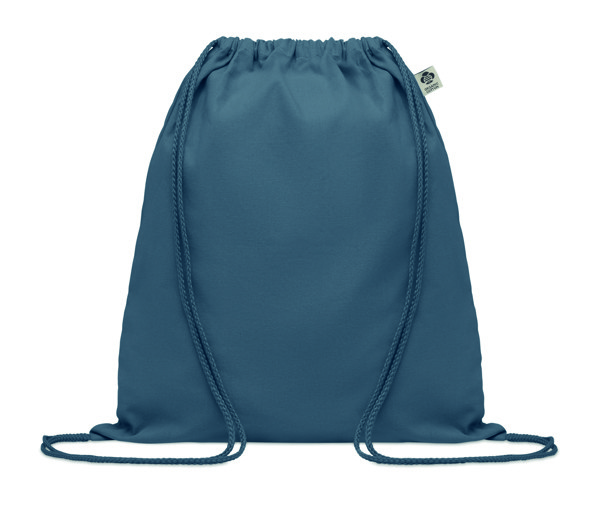 Borsa con coulisse in cotone or Yuki Colour - Blu