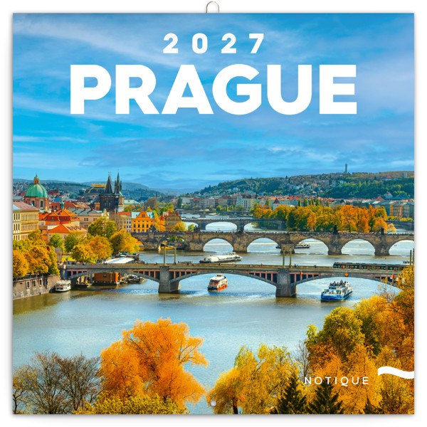 Notique Poznámkový Kalendář Praha 2027, 20 x 20 cm