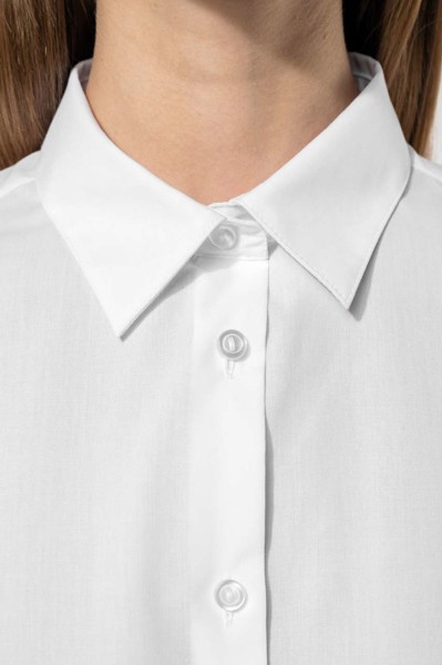 Ladies' Poplin Easy Care Polycotton Shirt - White / 2XL