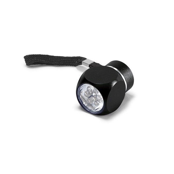 LOUIS. Aluminium torch with 6 LEDs - Black