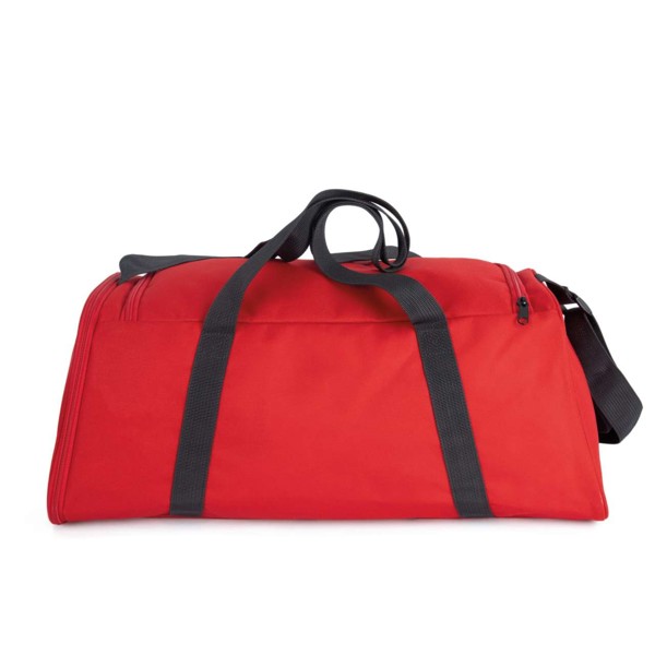 Sports Bag With Shoes Holder Compartment - Red / Dark Grey