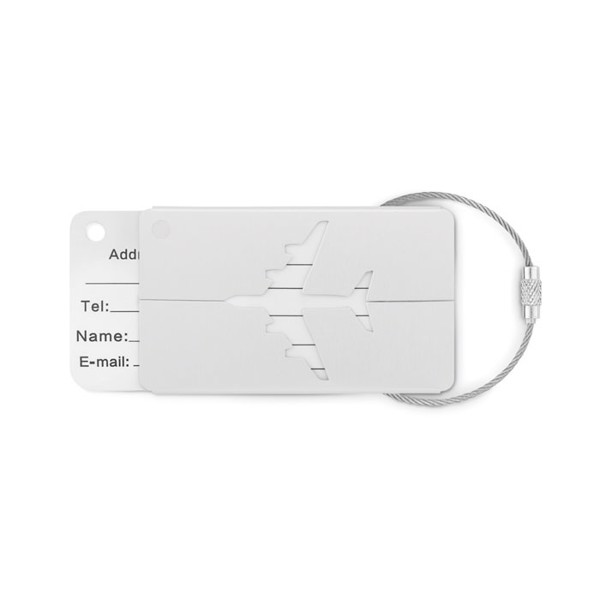 Aluminium luggage tag Fly Tag - Matt Silver