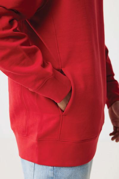 Iqoniq Yengo φούτερ από ανακυκλωμένο βαμβάκι με κουκούλα και πλαϊνές τσέπες - Red / S