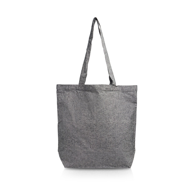 Saco De Algodão Reciclado 190 G/M2 Dobrável - Preto