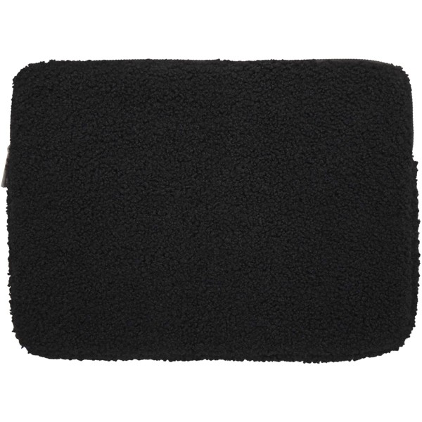 Bear 13" GRS-recycelte Sherpa Laptophülle 2 L - schwarz