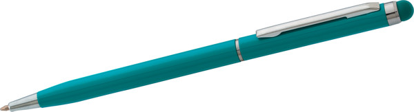 Stylo bille en aluminium avec stylet Irina - White