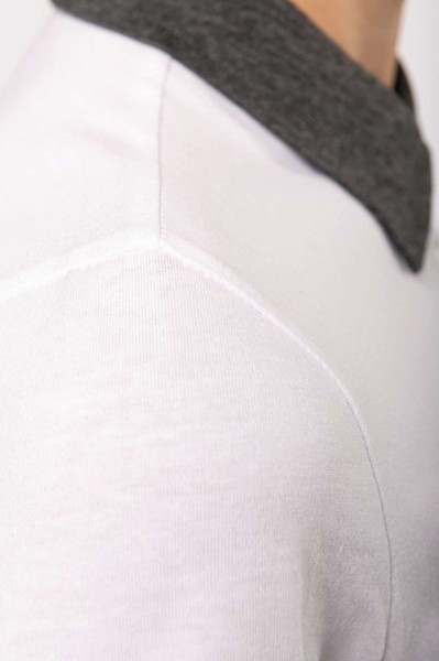 Ženska dvobojna polo majica od džerseja - Bijela / Navy / XL