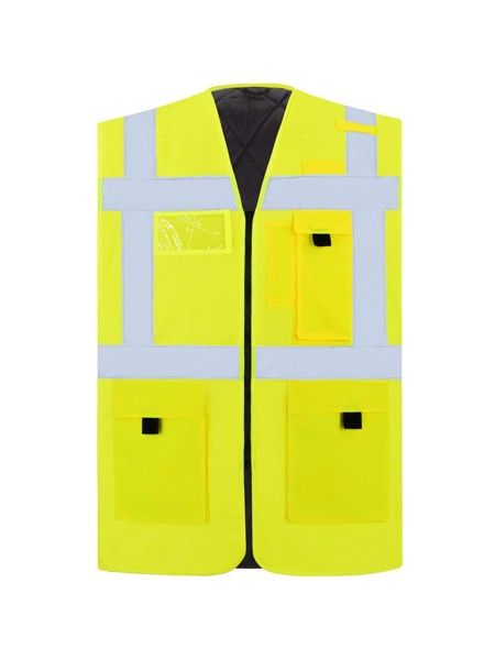 Padded Comf . Exec. Safety Vest "Wismar" - Yellow / XL