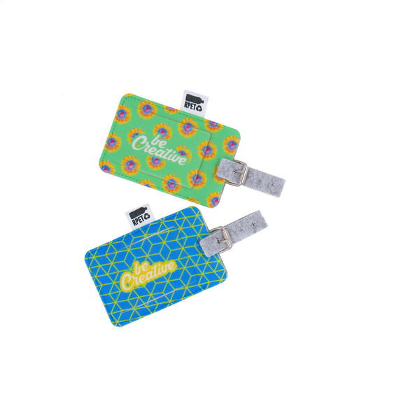 Étiquette de bagage RPET personnalisable CreaFelt Tag