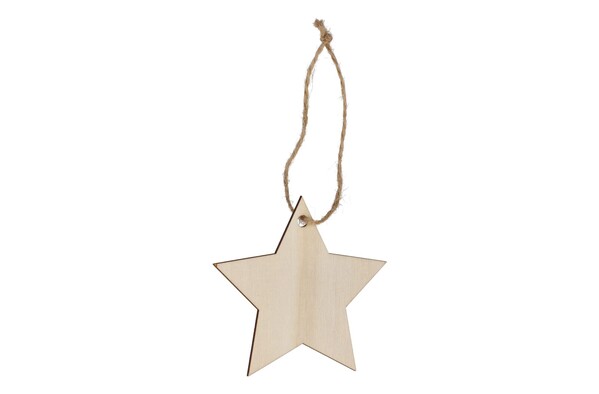 Ornement de Noël en bois en forme d'étoile