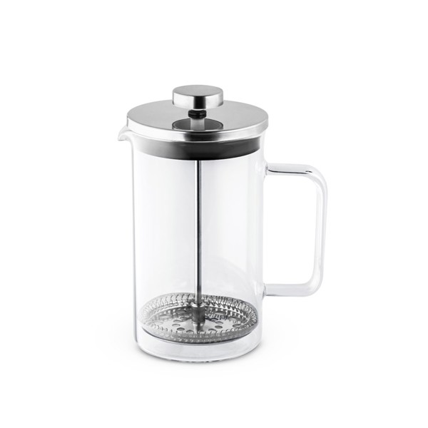 JENSON. Cafetière 600mL en verre borosilicate et acier inox