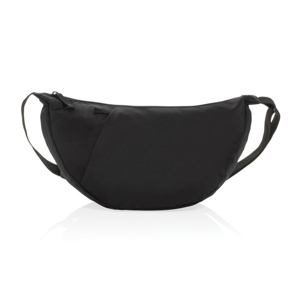 Crossbody Crescent XL z RPET AWARE™  ve tvaru půlměsíce - Černá