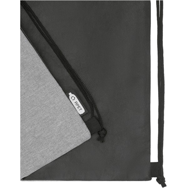 Zaino con cordoncino Ross in PET riciclato - 5L - Grigio melange